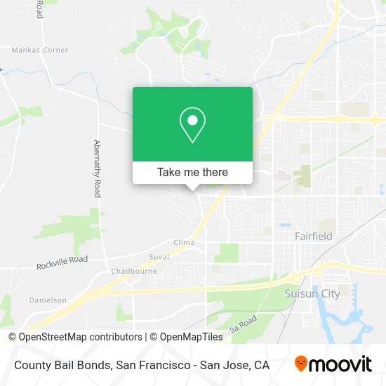 County Bail Bonds map