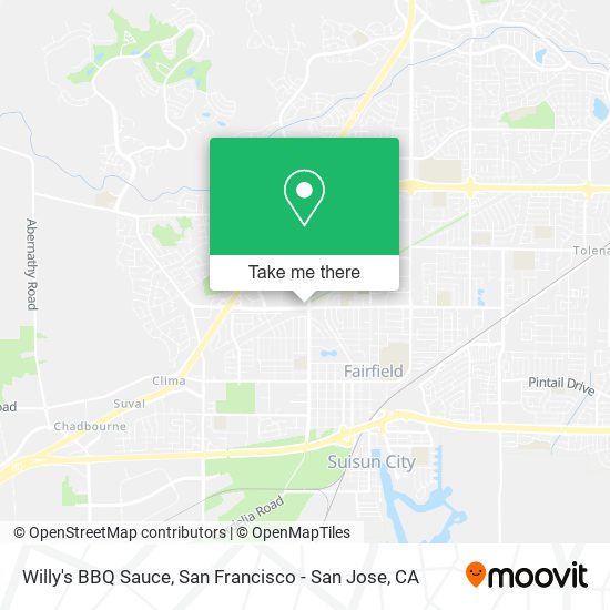 Willy's BBQ Sauce map