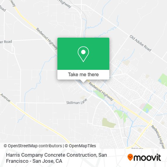 Harris Company Concrete Construction map