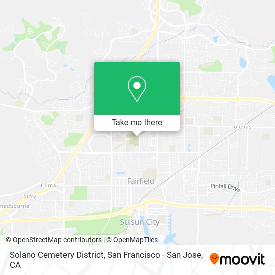 Solano Cemetery District map