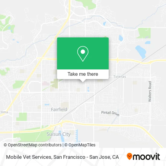 Mobile Vet Services map