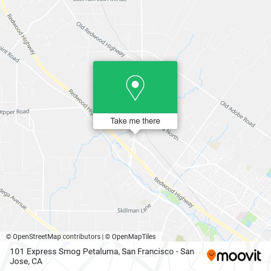 101 Express Smog Petaluma map