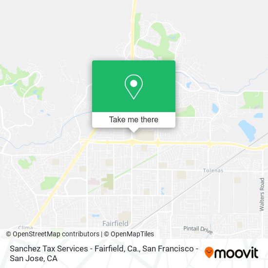 Sanchez Tax Services - Fairfield, Ca. map