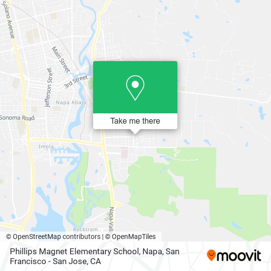 Phillips Magnet Elementary School, Napa map