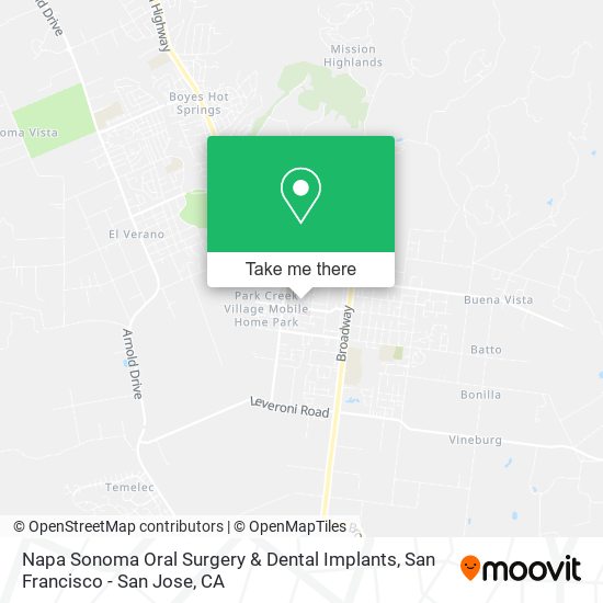 Mapa de Napa Sonoma Oral Surgery & Dental Implants