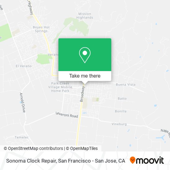 Sonoma Clock Repair map