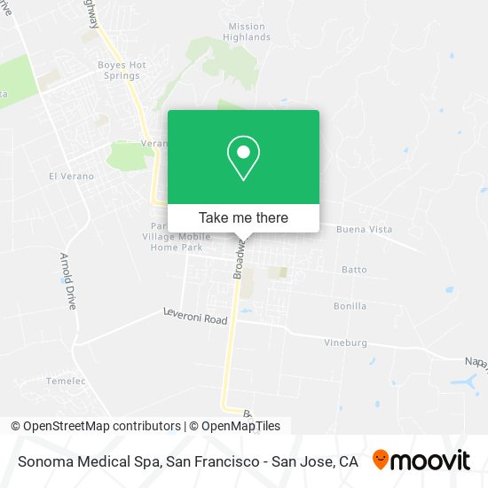 Sonoma Medical Spa map