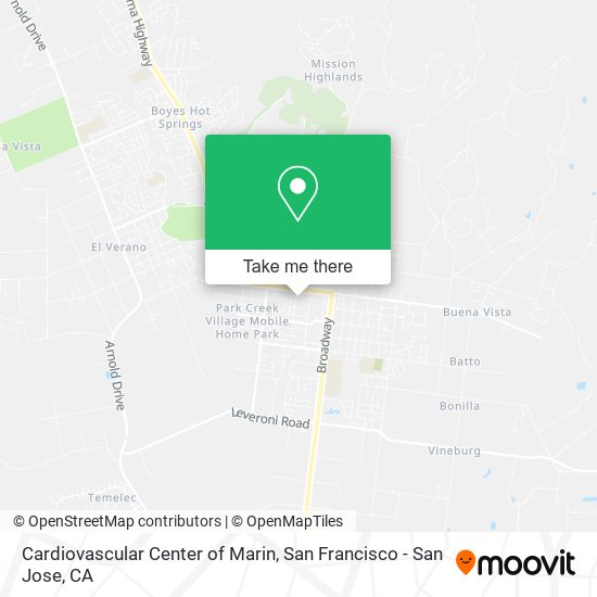 Cardiovascular Center of Marin map