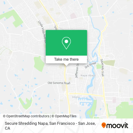 Secure Shredding Napa map