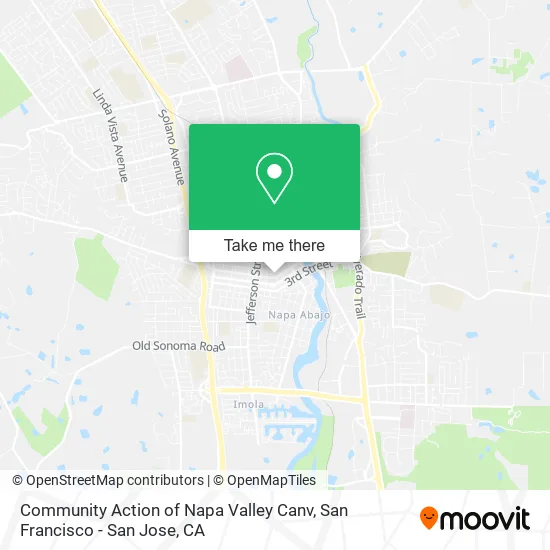 Mapa de Community Action of Napa Valley Canv