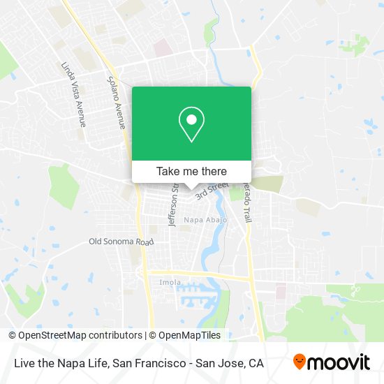 Live the Napa Life map