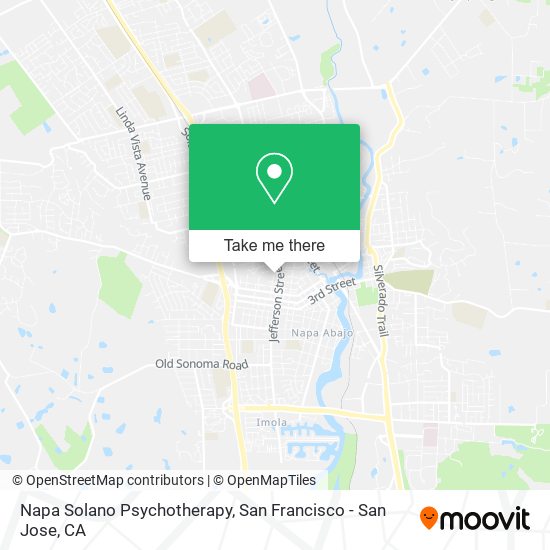 Napa Solano Psychotherapy map