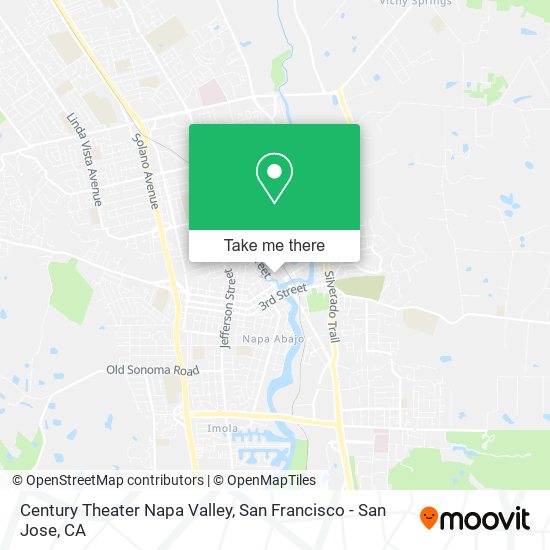 Mapa de Century Theater Napa Valley
