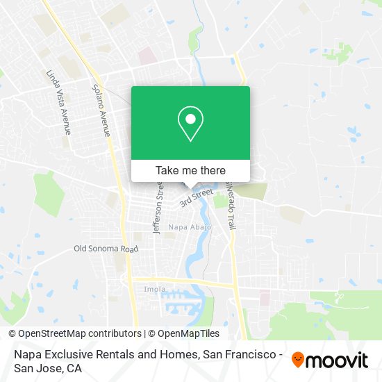 Napa Exclusive Rentals and Homes map