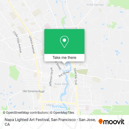 Mapa de Napa Lighted Art Festival
