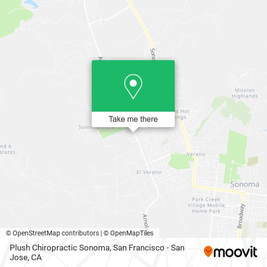 Plush Chiropractic Sonoma map