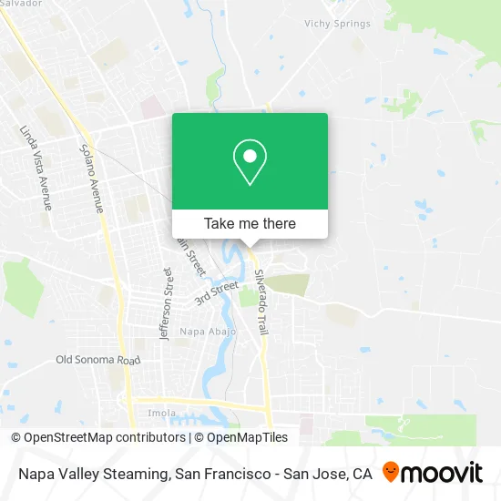 Napa Valley Steaming map