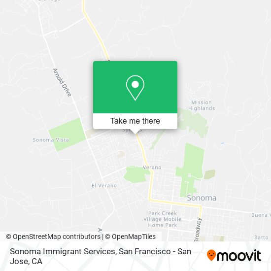 Sonoma Immigrant Services map