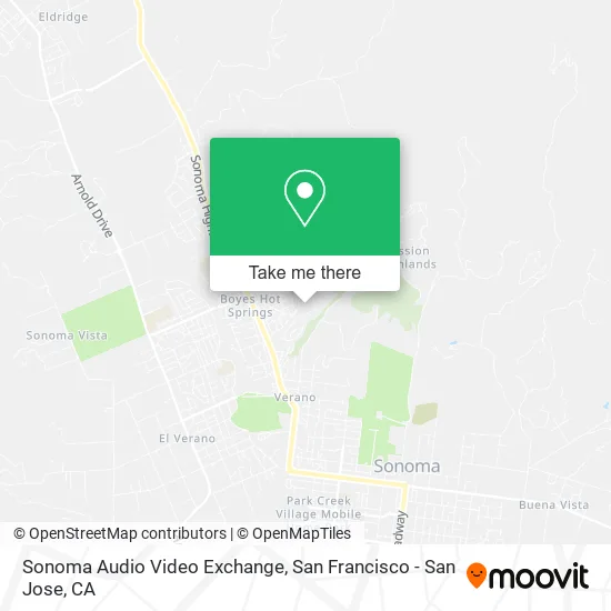 Mapa de Sonoma Audio Video Exchange