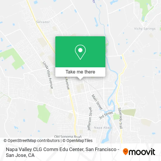 Napa Valley CLG Comm Edu Center map