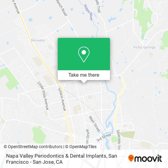 Mapa de Napa Valley Periodontics & Dental Implants