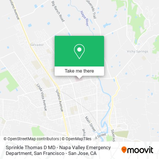 Sprinkle Thomas D MD - Napa Valley Emergency Department map