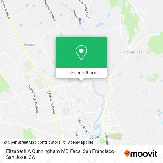 Elizabeth A Cunningham MD Facs map