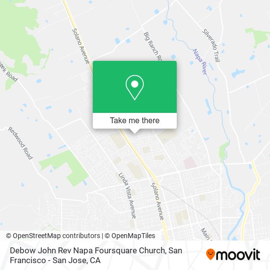 Debow John Rev Napa Foursquare Church map