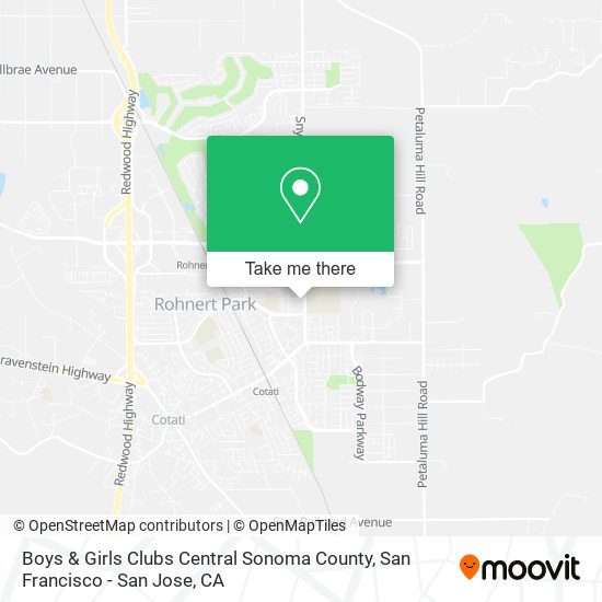 Boys & Girls Clubs Central Sonoma County map