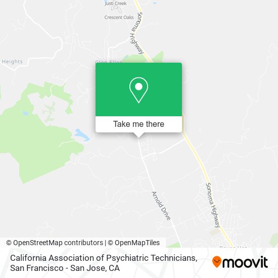 Mapa de California Association of Psychiatric Technicians