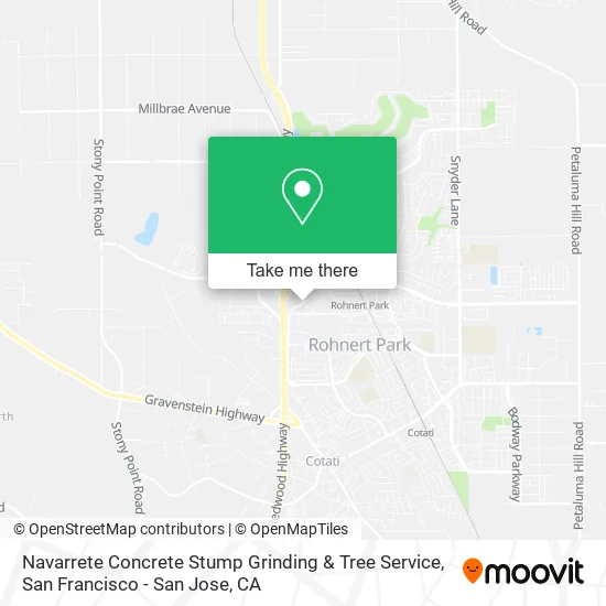 Mapa de Navarrete Concrete Stump Grinding & Tree Service