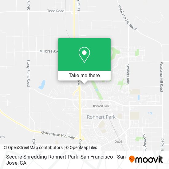 Secure Shredding Rohnert Park map