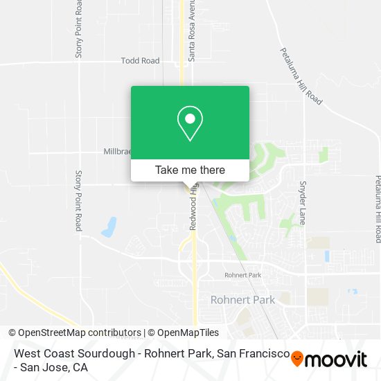 Mapa de West Coast Sourdough - Rohnert Park