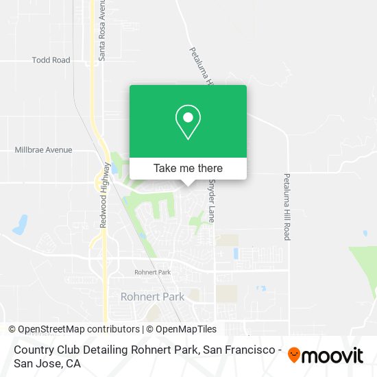 Country Club Detailing Rohnert Park map