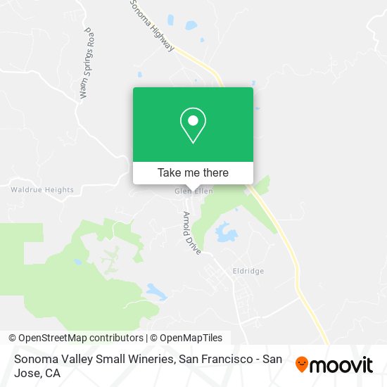 Sonoma Valley Small Wineries map