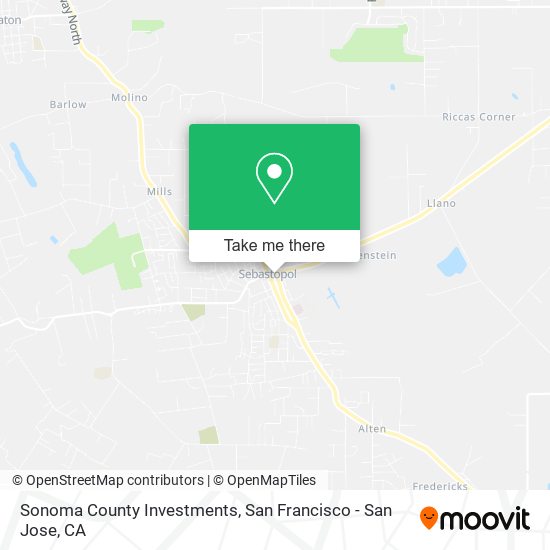 Sonoma County Investments map