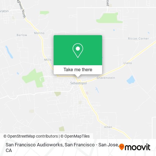 San Francisco Audioworks map