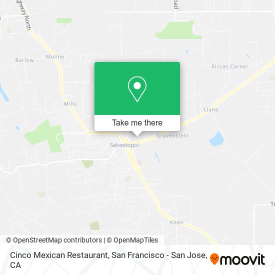 Cinco Mexican Restaurant map