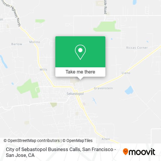 City of Sebastopol Business Calls map