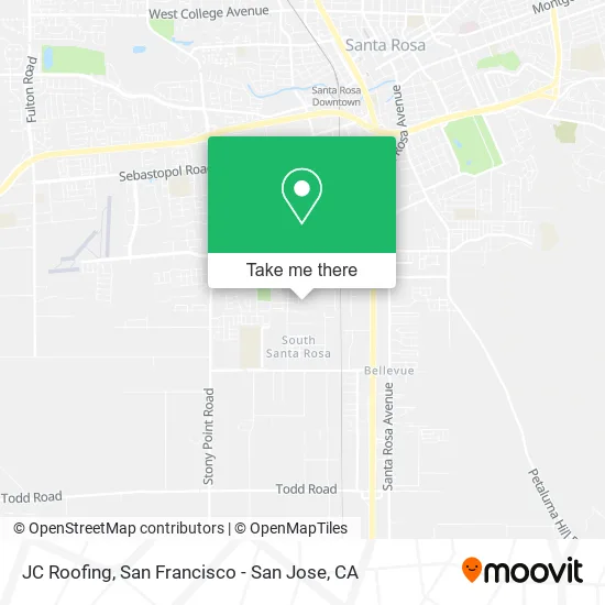 JC Roofing map