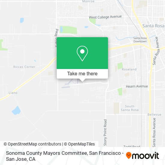 Sonoma County Mayors Committee map