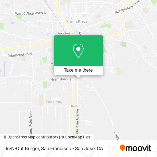 In-N-Out Burger map