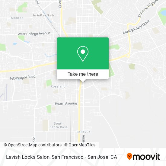 ¿Cómo llegar a Lavish Locks Salon en Santa Rosa en Autobús, Tren o Ferry?