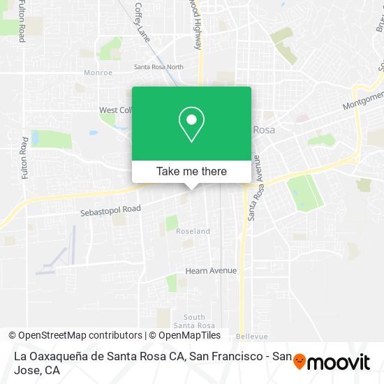 La Oaxaqueña de Santa Rosa CA map