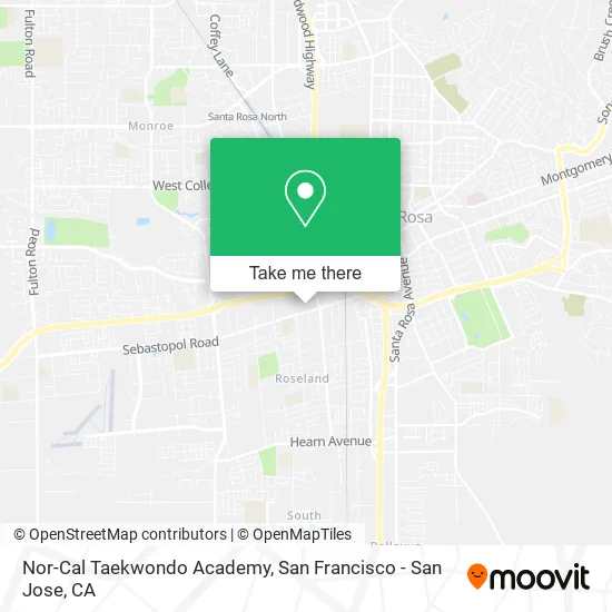 Mapa de Nor-Cal Taekwondo Academy