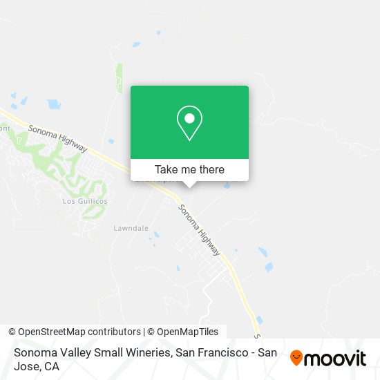 Sonoma Valley Small Wineries map