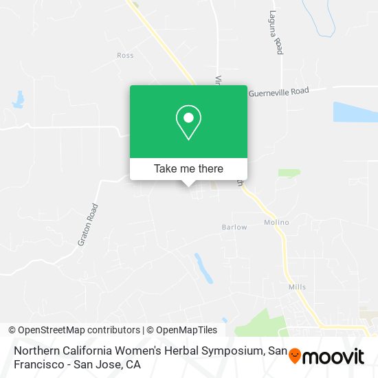Northern California Women's Herbal Symposium map