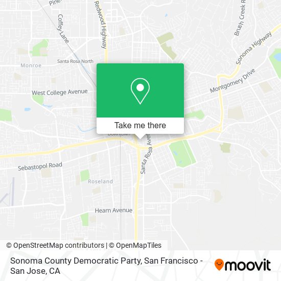 Sonoma County Democratic Party map