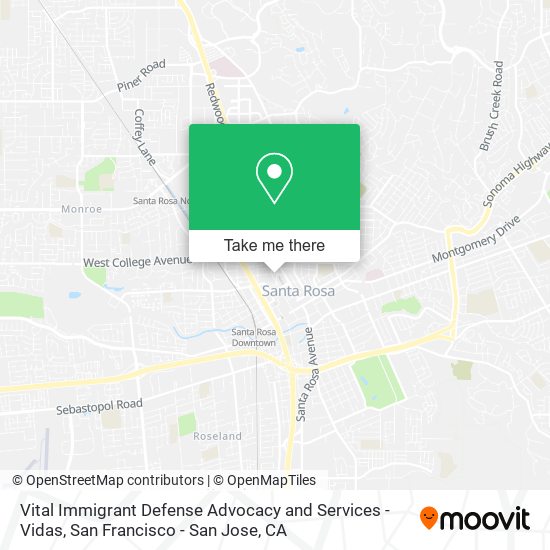 Vital Immigrant Defense Advocacy and Services - Vidas map