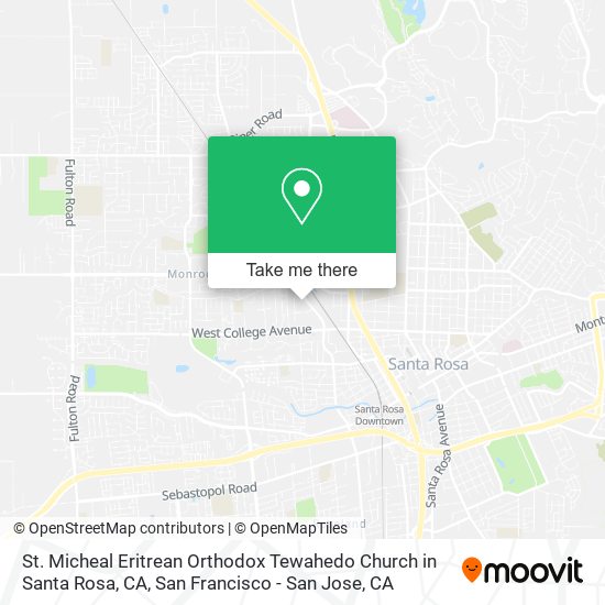 St. Micheal Eritrean Orthodox Tewahedo Church in Santa Rosa, CA map